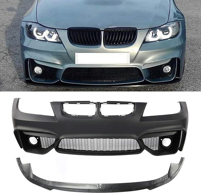 Предна броня за BMW E90 (2005-2009) - М4 дизайн с отвор за халогени