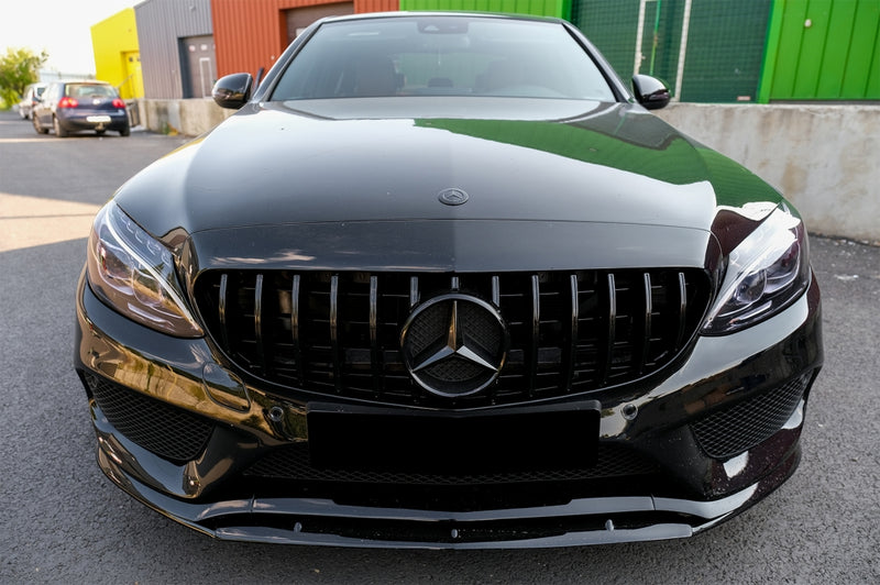 Спойлер за предна броня за Mercedes C-Class W205 (2014-2018) Edition 1 Design Matte Black