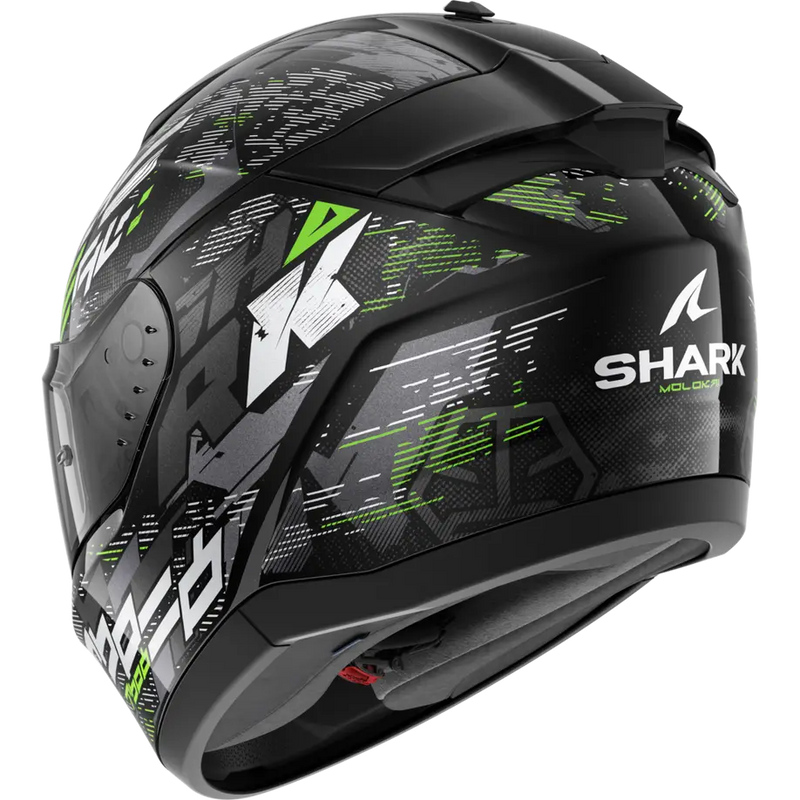 КАСКА SHARK RIDILL 2 GLOSS BLACK/GRAY/GREEN