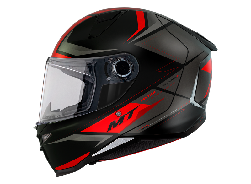 Каска MT REVENGE 2 S HATAX B5 BLACK/GREY/RED MATT