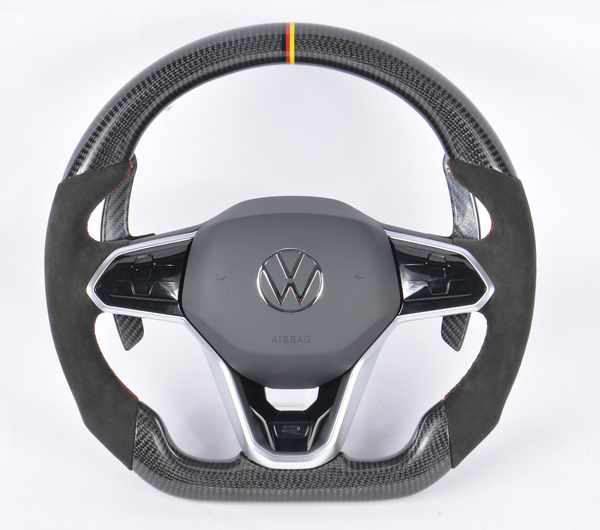 ALCANTARA КАРБОНОВ Custom Волан за Volkswagen Golf8 MK8 Passat Touareg Tiguan Polo Car Steering Wheel