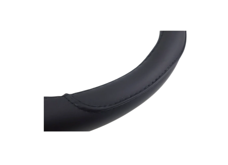 Калъф за волан D-shape - черен, еко кожа, 37-38 см