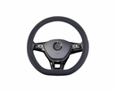 Калъф за волан D-shape - черен, еко кожа, 37-38 см