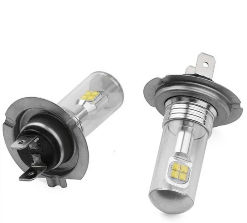 LED крушки за фарове H7 X7 12V-24V, 6000K – Комплект от 2 броя