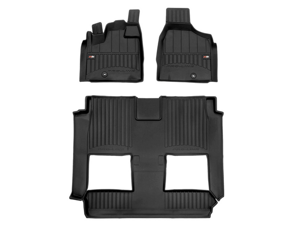 3D Гумени стелки Frogum за Dodge Grand Caravan (2007–2020) с конзола за сядане