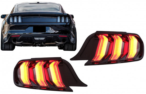 LED Стопове за Ford Mustang VI S550 (2015-2019) - SMOKE Динамични Мигачи