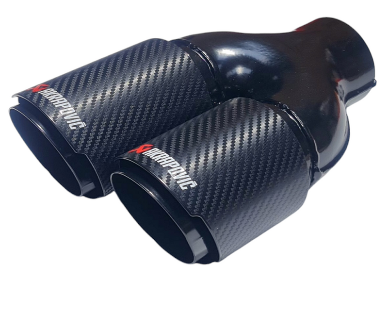 Двоен накрайник за ауспух Akrapovic – Карбон (2x76 мм)