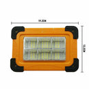 Акумулаторна LED ЛЕД диодна лампа бяла светлина + аварийна синя и червена презареждаема със соларен панел - Avtozona