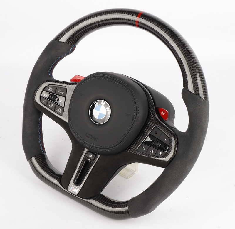 ALCANTARA КАРБОНОВ Custom M Волан за BMW X3 X4 X5 X6 X7 - Avtozona