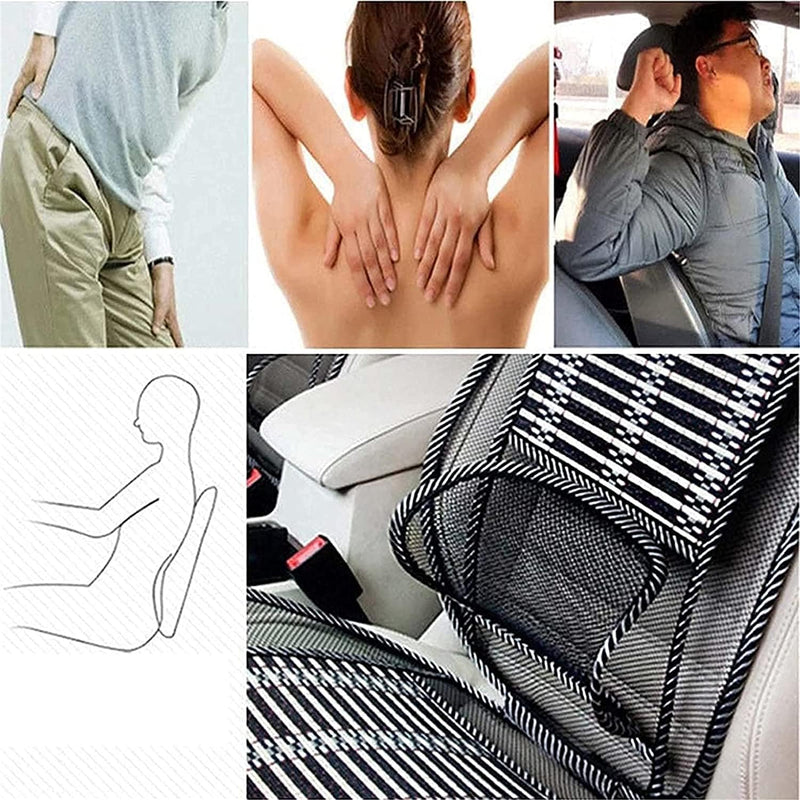 Анатомична мрежеста седалка масажор с ортопедична извивка за кръста за атомобил бус и др. или за офиса - Avtozona
