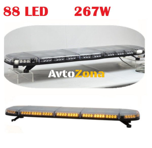Аварийна сигнална ЛЕД лампа 88 LED бар 267W 16 Функции 12/24V - Avtozona