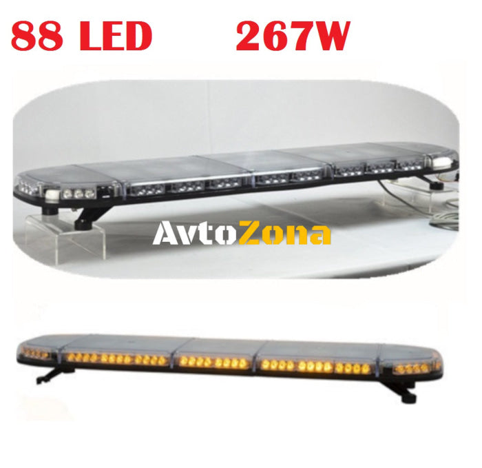 Аварийна сигнална ЛЕД лампа 88 LED бар 267W 16 Функции 12/24V - Avtozona