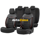 Тапицерия Комфортлайн - черно/червен кант - Avtozona