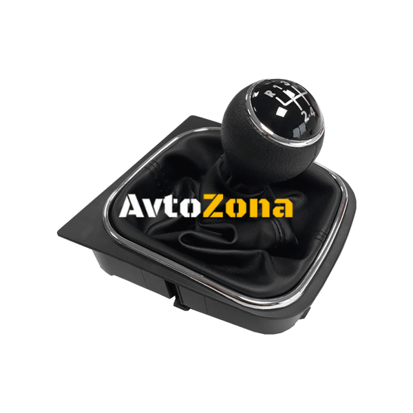 Топка за скоростен лост с маншон подходяща за Golf V/VI (03-12) с 5 скорости - черен конец - Avtozona