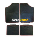 Универсални гумени стелки - черни с червен кант - Avtozona