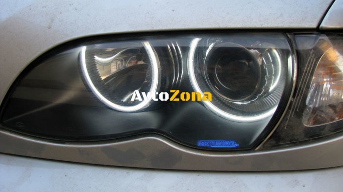 Биксенон лупи за вграждане MINI Метални - за BMW E46 с фабричен дизайн - ретрофит - Avtozona