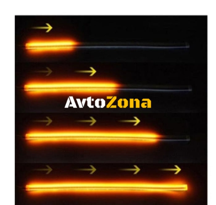 Комплект 2 броя диодни светлини с мигач / бягащ / Avtozona