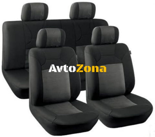 Тапицерии за седалки HY - черно сив - Avtozona