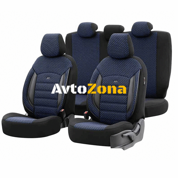 Тапицерия за седалки Спорт Плюс - Синьо - Avtozona