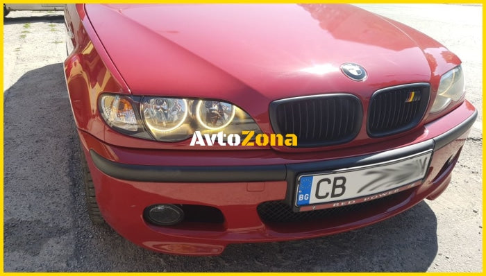 Диодни ангелски очи за BMW E46 седан комби (1998-2005) / купе (1998-2003) с 66 диода - Жълт цвят - Avtozona