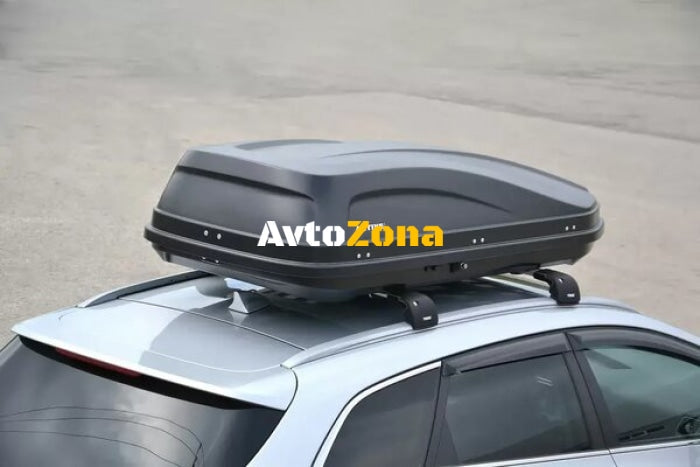 Автобокс ACTIVE S 150x76x40cm с двустранно отваряне с ключ 320 литра - черен - Avtozona