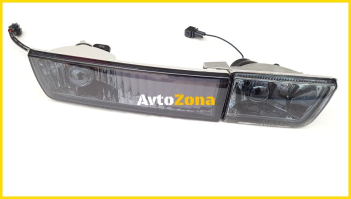 Кристални мигачи с халоген за Golf 3 / Vento - опушени - Avtozona