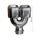 Двоен накрайник за ауспух – 220 мм