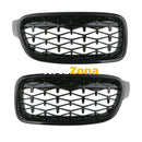 Бъбреци Решетки за BMW 3-та серия 2012-2018 F30 F31 Diamond Style Черен Гланц - Avtozona