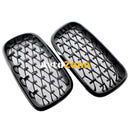 Бъбреци Решетки за BMW X5 E70 / X6 E71 (2007-2013)Diamond Style Черен Гланц - Avtozona