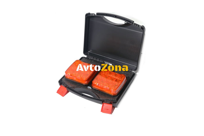 Безжични Wireless Аварийни Сигнални Блиц Светлини Лампи Маяк с Mагнит 12v 24v Лед Led Оранжеви с 12 режима на работа - Avtozona