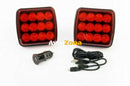 Безжични Wireless с Mагнит 12-24v Лед Led Червени Светлини за Ремарке - Avtozona