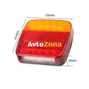 Безжични Wireless С Магнит 12V 24V Лед Led Диодни Стопове за Ремарке Каравана Платформа 5 Функции - Avtozona