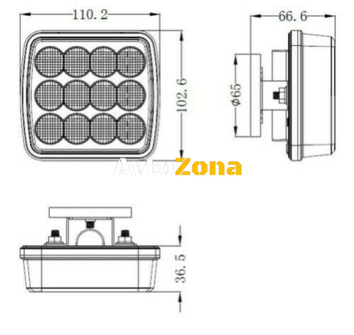 Безжични Wireless Стоп светлини с Mагнит 12v 24v Лед Led Оранжеви Аварийни Светлини Блиц Светлина - Avtozona