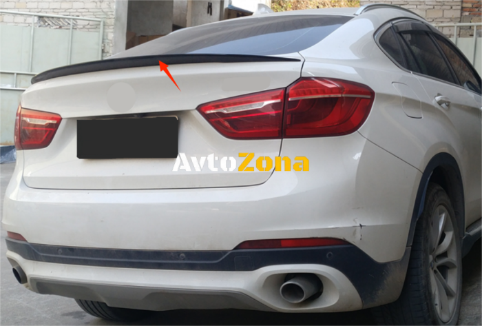 BMW X6 F16 (2014-2019) - Спойлер за багажник черен гланц - Avtozona