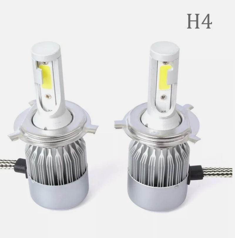 Комплект LED крушки H4 12V 36W – Иновативен модел с COB диод и алуминиев радиатор