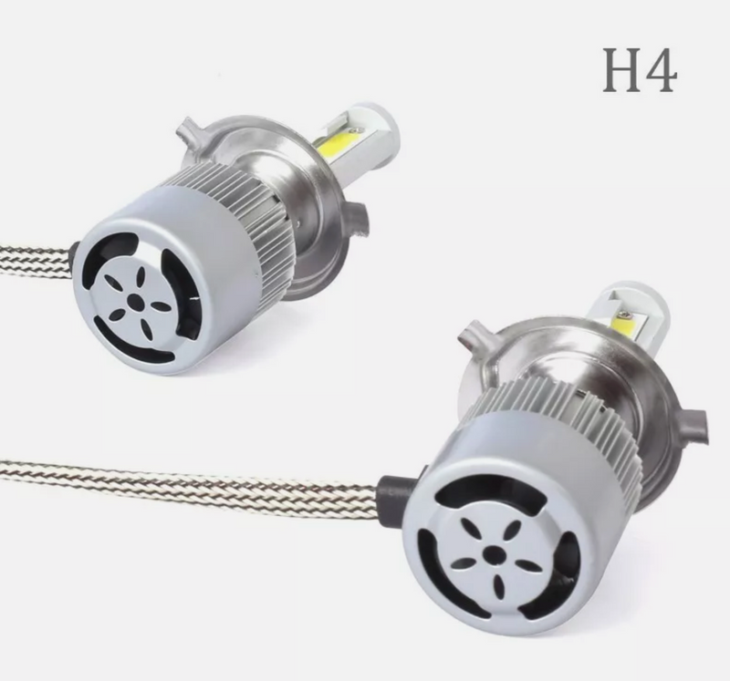 Комплект LED крушки H4 12V 36W – Иновативен модел с COB диод и алуминиев радиатор