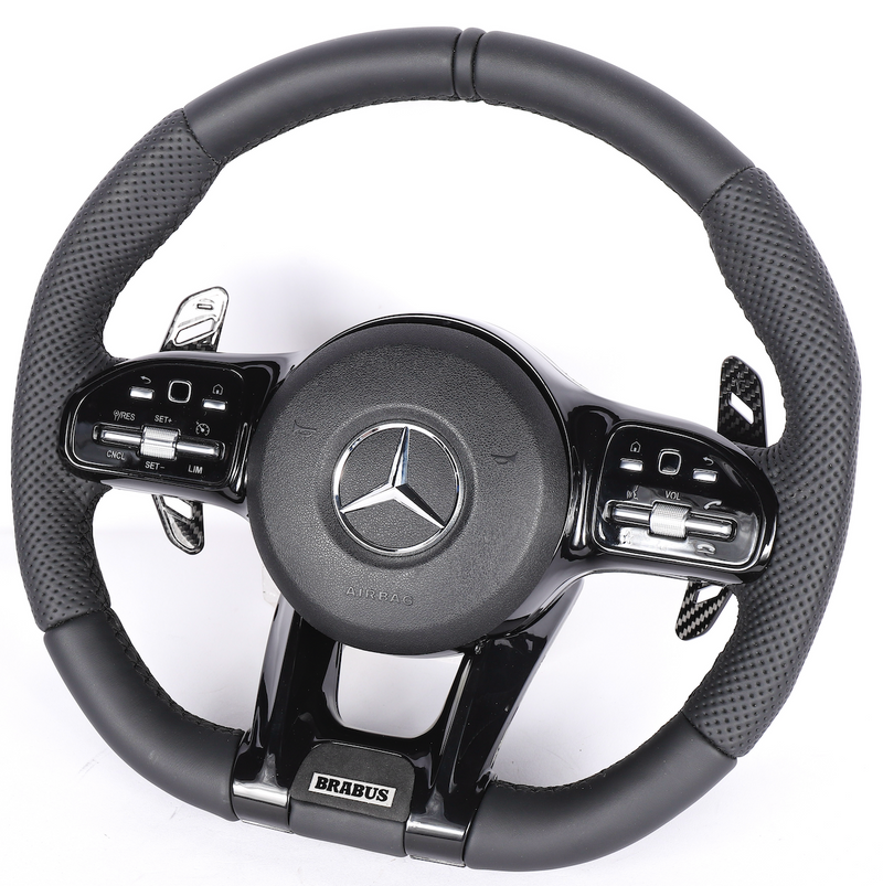 Custom Волан FULL LEATHER за Mercedes C63 W204 W205 W207 W212 W221 W222 W206 - Avtozona