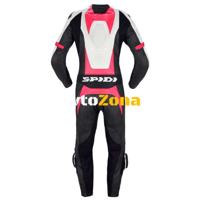 Дамски кожен мото екип SPIDI TRACK PERF PRO Black/Fuchsia - Avtozona