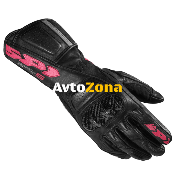 Дамски мото ръкавици SPIDI STR-5 BLACK/FUCHSIA - Avtozona