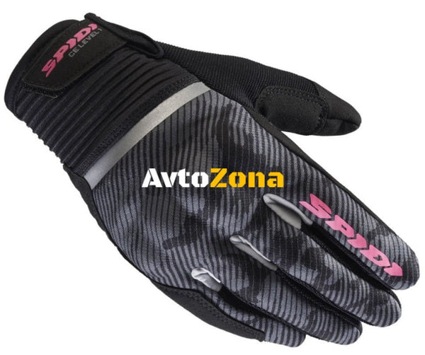 Дамски текстилни мото ръкавици SPIDI FLASH CE BLACK CAMOUFLAGE - Avtozona