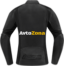 Дамско кожено мото яке OVERLORD LEATHER - BLACK - Avtozona