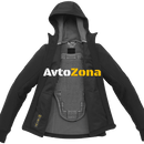 Дамско текстилно мото яке SPIDI HOODIE ARMOR Black - Avtozona