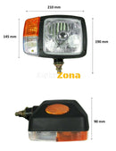Десен Кристален Фар с Кабел Фар с Mигач Габарит За Трактор Багер Комбайн Фадрома Снегорин и др. - Avtozona