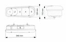 Десен Стоп с Букса 35cm x 12,5cm Бус Камион ТИР Ремарке Караванa Платформа 12V-24V с крушки 5 функции - Avtozona
