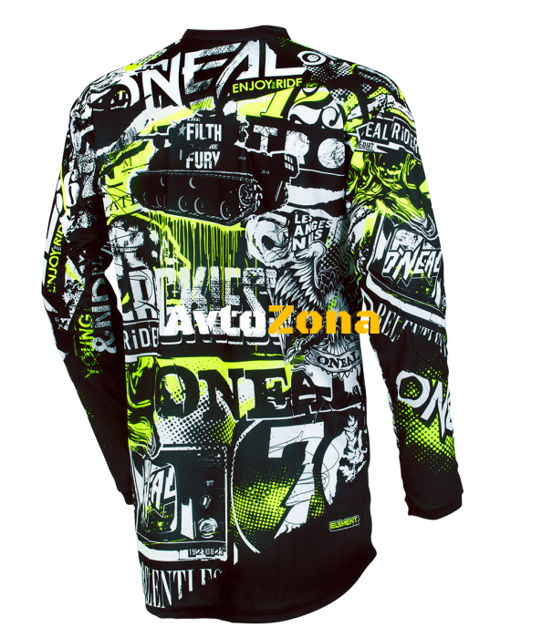 Детска мотокрос блуза O’NEAL ATTACK BLACK/HI-VIZ 2020 - Avtozona