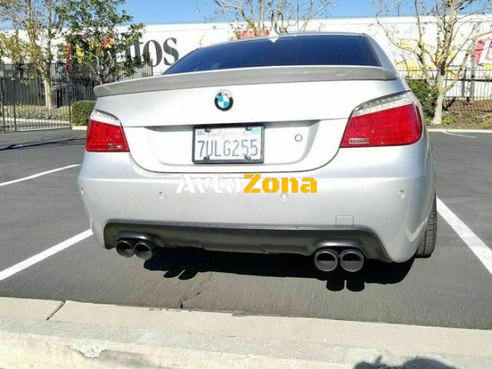 Дифузер за задна броня за BMW E60 M-Tech - двоен черен гланц - Avtozona
