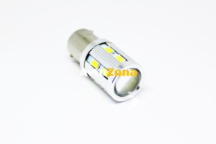 Диодна крушка BA15S с 16 ултраярки диода и лупа единична светлина Бял - Avtozona