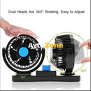 Двоен вентилатор за автомобили 4 инча - 12V - Avtozona