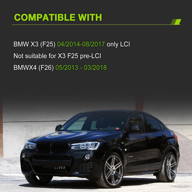 Двойни Бъбреци Решетки За БМВ BMW X3 X4 FACELIFT F25 F26 2014 - 2017г. Черен Гланц Лак - Avtozona