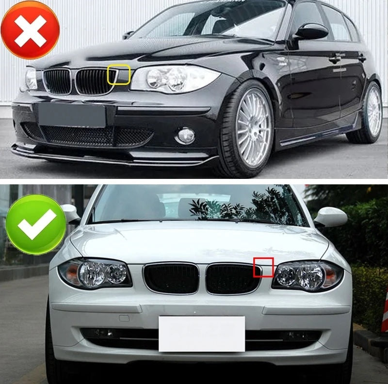 Двойни Бъбреци Решетки За БМВ BMW 1-ва Серия Фейслифт Facelift E81 E82 E87 E88 2008г.-2011г. Черен Гланц Лак - Avtozona